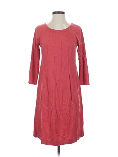 Pre-owned Jjill Casual Dress In Burgundy