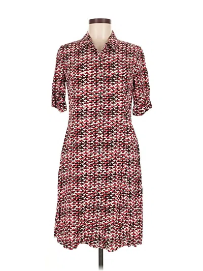 Pre-owned Jjill Casual Dress In Burgundy