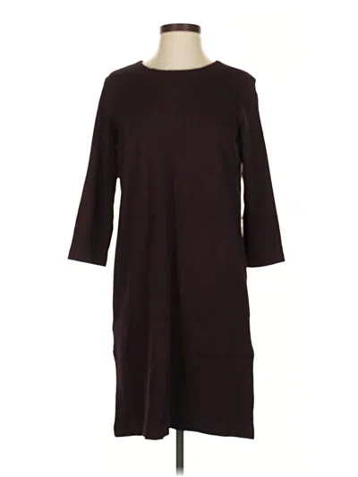 Pre-owned Jjill Casual Dress In Burgundy