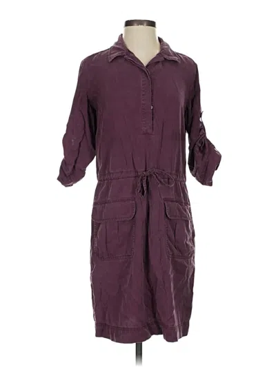 Pre-owned Jjill Casual Dress In Burgundy