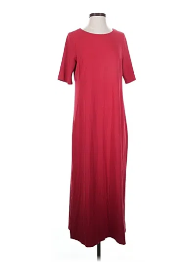 Pre-owned Jjill Casual Dress In Burgundy