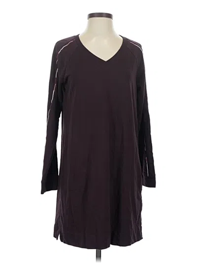 Pre-owned Jjill Casual Dress In Burgundy
