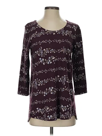 Pre-owned Jjill Casual Dress In Burgundy