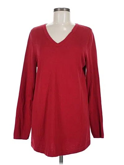 Pre-owned Jjill Casual Dress In Burgundy