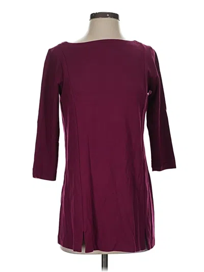 Pre-owned Jjill Casual Dress In Burgundy
