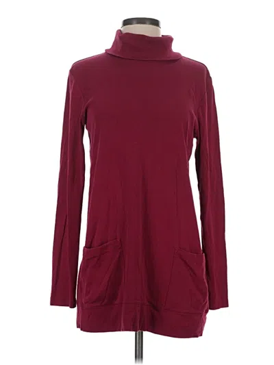 Pre-owned Jjill Casual Dress In Burgundy