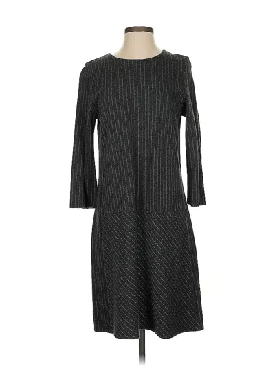 Pre-owned Jjill Casual Dress In Gray
