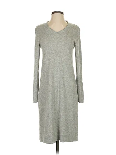 Pre-owned Jjill Casual Dress In Gray