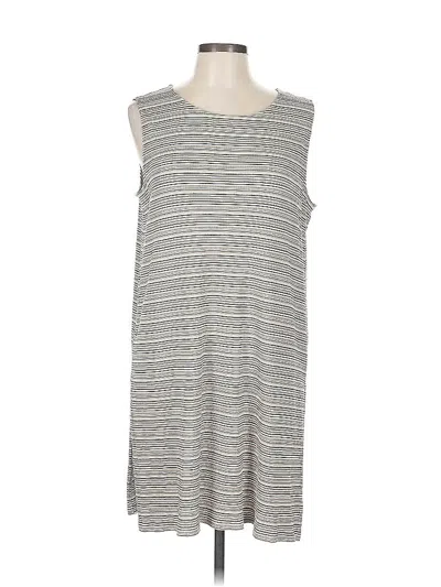 Pre-owned Jjill Casual Dress In Gray
