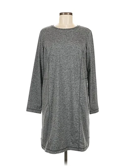 Pre-owned Jjill Casual Dress In Gray