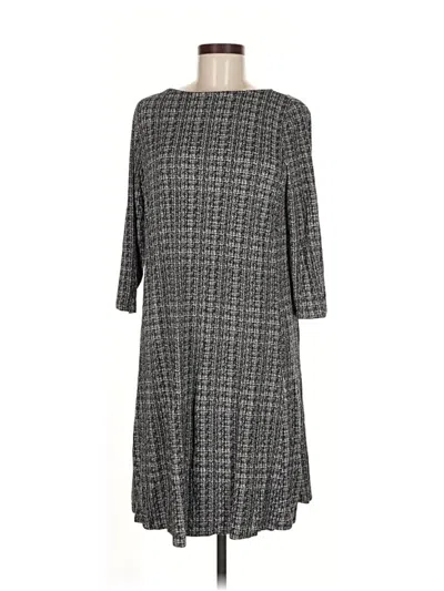 Pre-owned Jjill Casual Dress In Gray