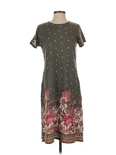 Pre-owned Jjill Casual Dress In Gray