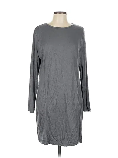 Pre-owned Jjill Casual Dress In Gray