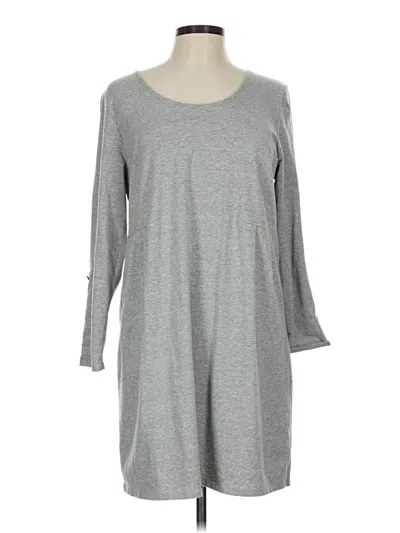 Pre-owned Jjill Casual Dress In Gray