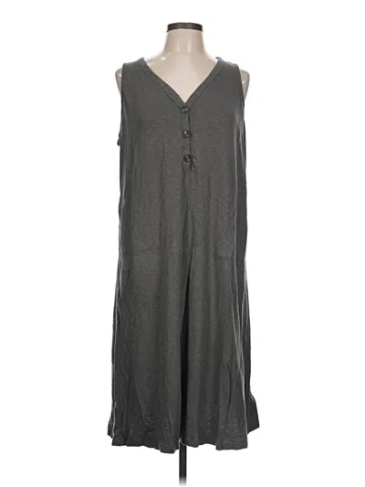 Pre-owned Jjill Casual Dress In Gray