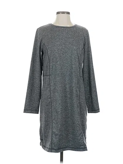 Pre-owned Jjill Casual Dress In Gray