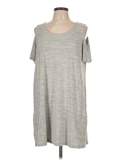 Pre-owned Jjill Casual Dress In Gray