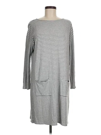 Pre-owned Jjill Casual Dress In Gray
