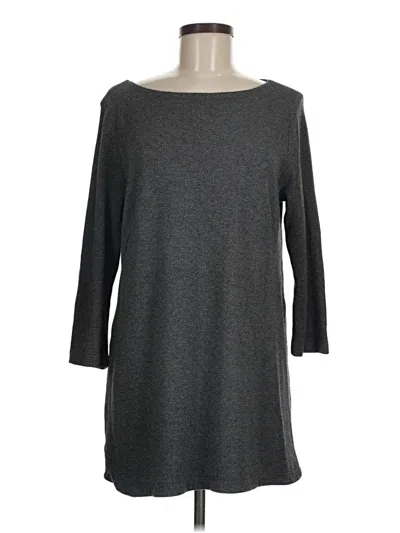 Pre-owned Jjill Casual Dress In Gray