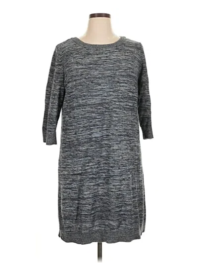 Pre-owned Jjill Casual Dress In Gray