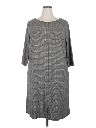 Pre-owned Jjill Casual Dress In Gray
