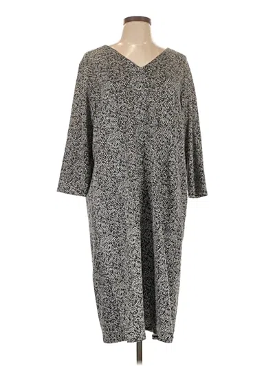 Pre-owned Jjill Casual Dress In Gray