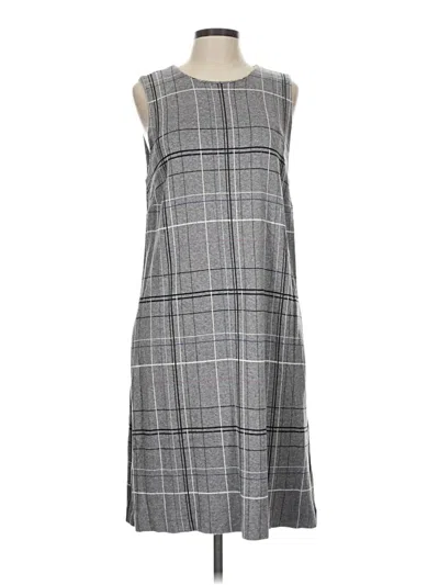 Pre-owned Jjill Casual Dress In Gray