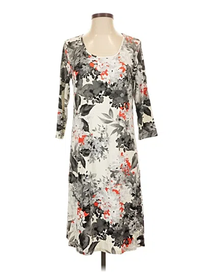 Pre-owned Jjill Casual Dress In Gray