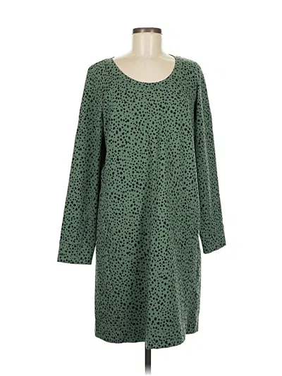 Pre-owned Jjill Casual Dress In Green