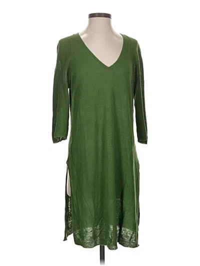 Pre-owned Jjill Casual Dress In Green