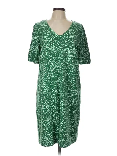 Pre-owned Jjill Casual Dress In Green
