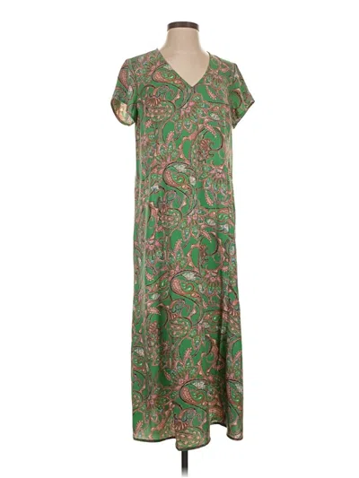 Pre-owned Jjill Casual Dress In Green