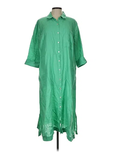 Pre-owned Jjill Casual Dress In Green