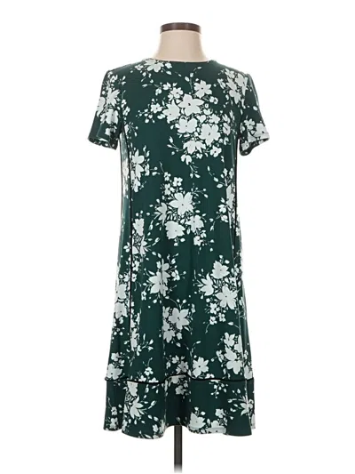 Pre-owned Jjill Casual Dress In Green