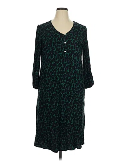 Pre-owned Jjill Casual Dress In Green
