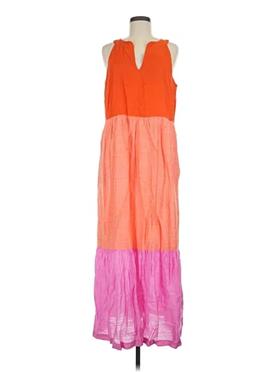 Pre-owned Jjill Casual Dress In Orange