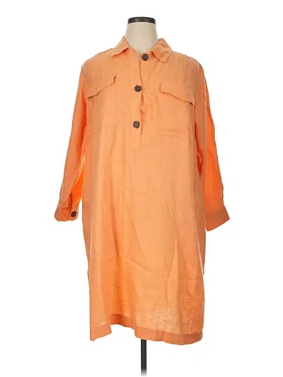 Pre-owned Jjill Casual Dress In Orange