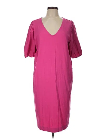Pre-owned Jjill Casual Dress In Pink