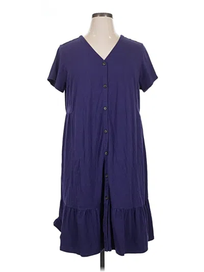 Pre-owned Jjill Casual Dress In Purple