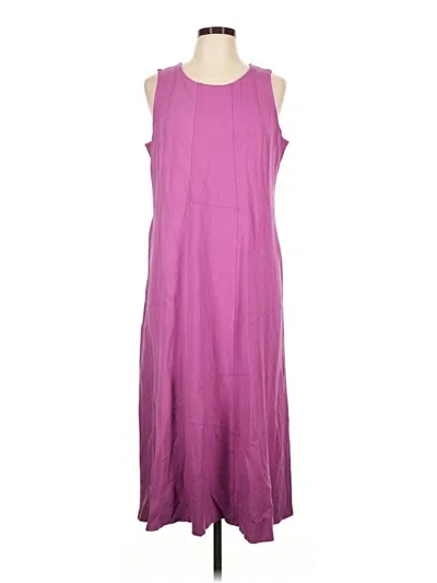 Pre-owned Jjill Casual Dress In Purple