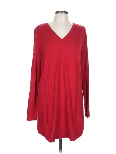 Pre-owned Jjill Casual Dress In Red