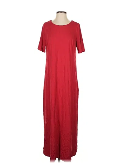 Pre-owned Jjill Casual Dress In Red
