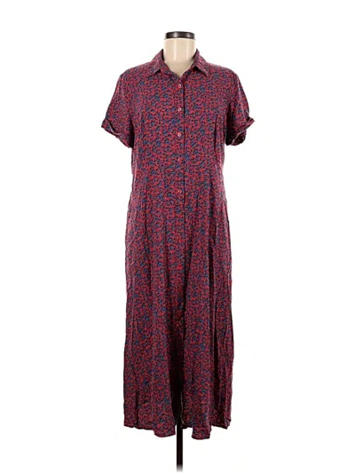 Pre-owned Jjill Casual Dress In Red