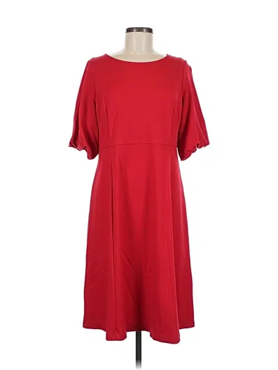 Pre-owned Jjill Casual Dress In Red