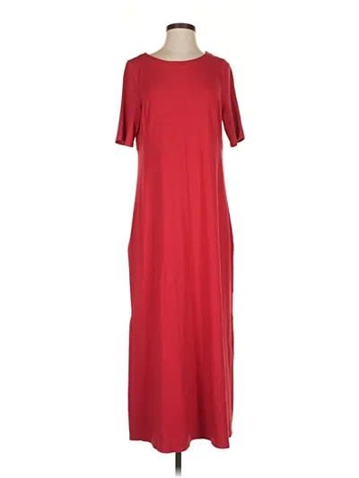 Pre-owned Jjill Casual Dress In Red