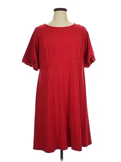 Pre-owned Jjill Casual Dress In Red