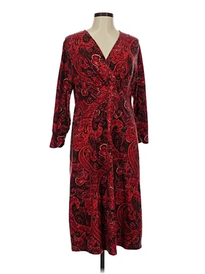 Pre-owned Jjill Casual Dress In Red