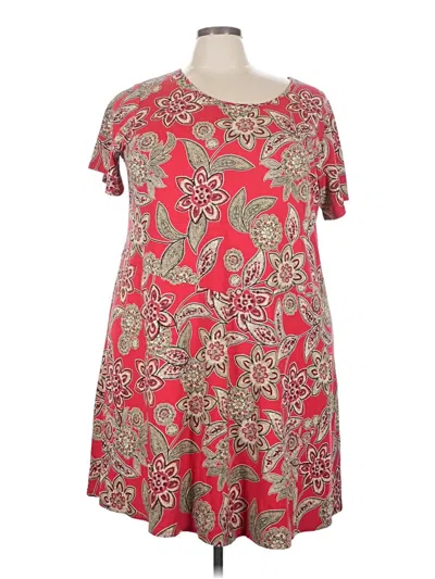 Pre-owned Jjill Casual Dress In Red