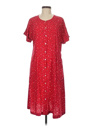 Pre-owned Jjill Casual Dress In Red