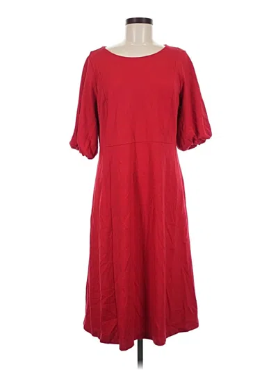 Pre-owned Jjill Casual Dress In Red